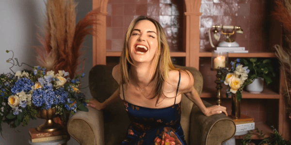 Layla Martin with a welcoming, excited smile