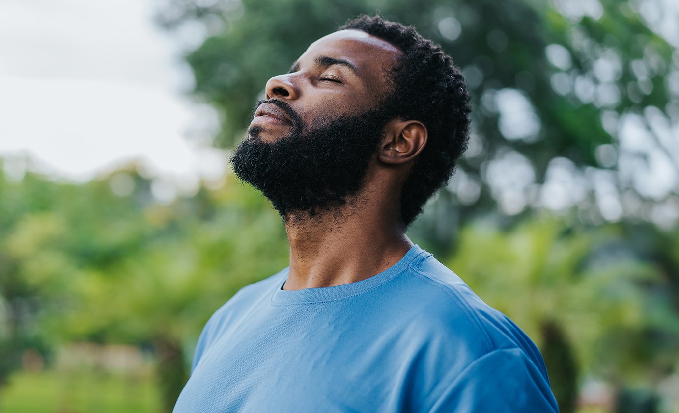 man breathing 2